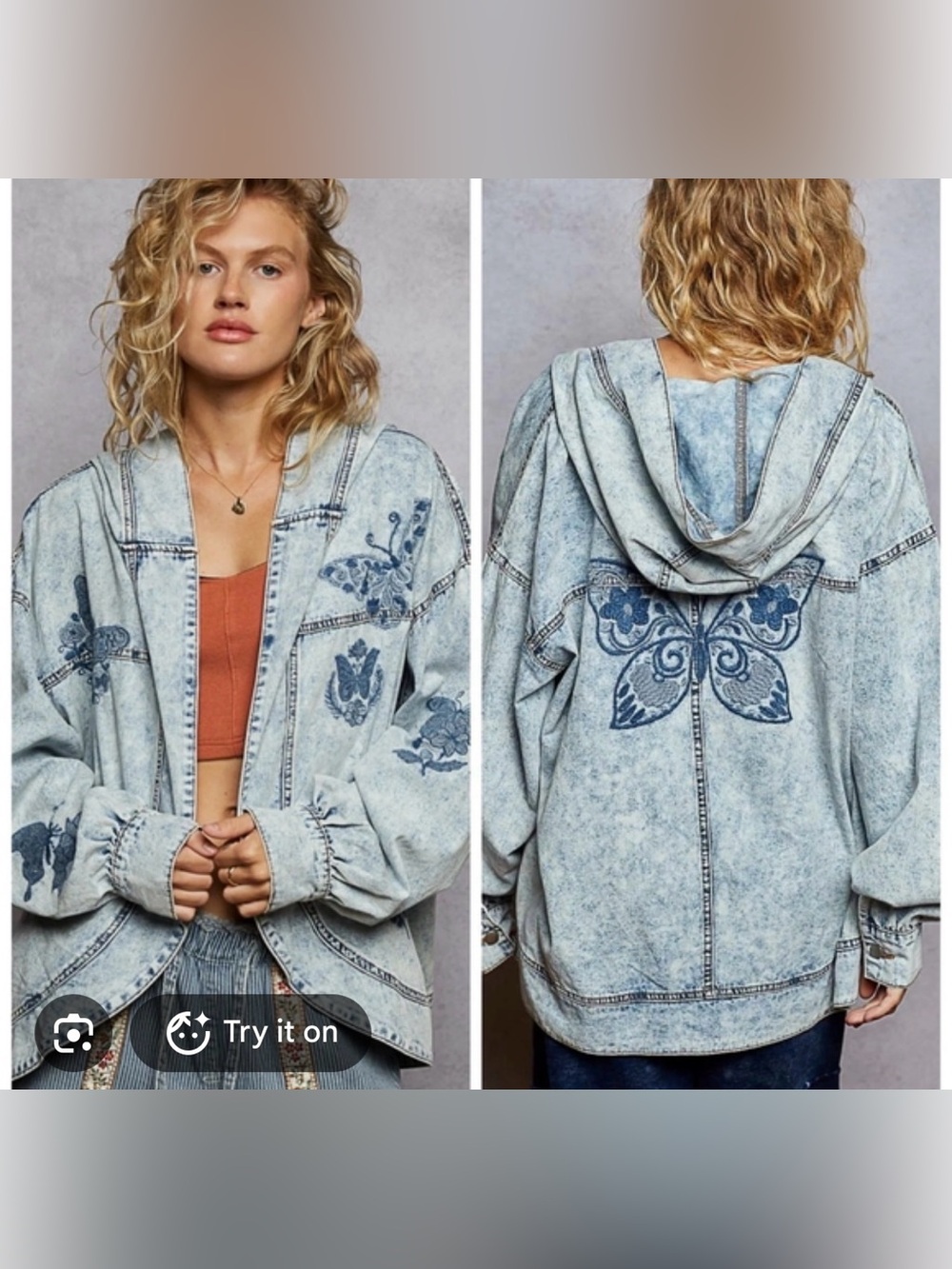 POL Butterfly Lady Embroidered Jacket